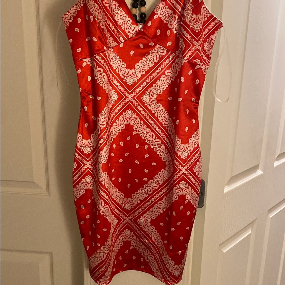 Red Paisley Women's Dress